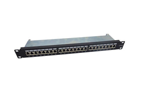 1U PATCH PANEL(CAT6a / RJ45 24 Port /P/C Black 19" Inch Rack-Mount Application)