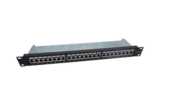 1U PATCH PANEL(CAT6a / RJ45 24 Port /P/C Black 19